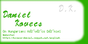 daniel kovecs business card